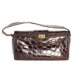 40s Espresso Alligator Handbag 3