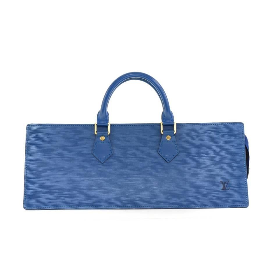 Louis Vuitton Sac Triangle Blue Epi Leather Hand Bag