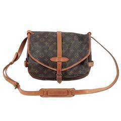 LOUIS VUITTON Brown Monogram Canvas SAUMUR 30 MESSENGER Shoulder Bag