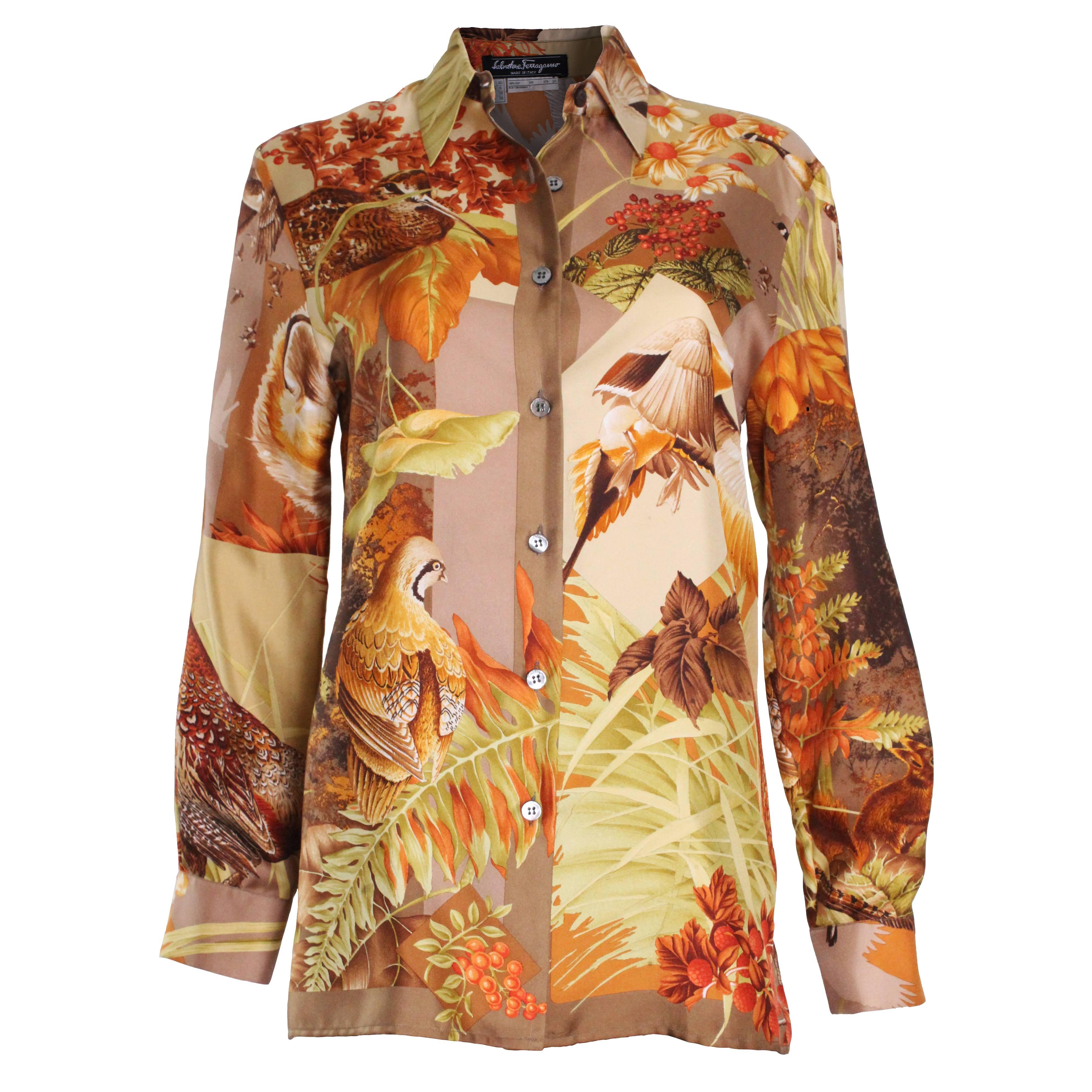 Salvatore Ferragamo Silk Overshirt 