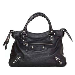 Balenciaga LIKE NEW Black Leather Town Crossbody Bag SHW