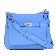 Hermes '14 Blue Paradise 31cm Clemence & Swift Leather Jypsiere Messenger Bag