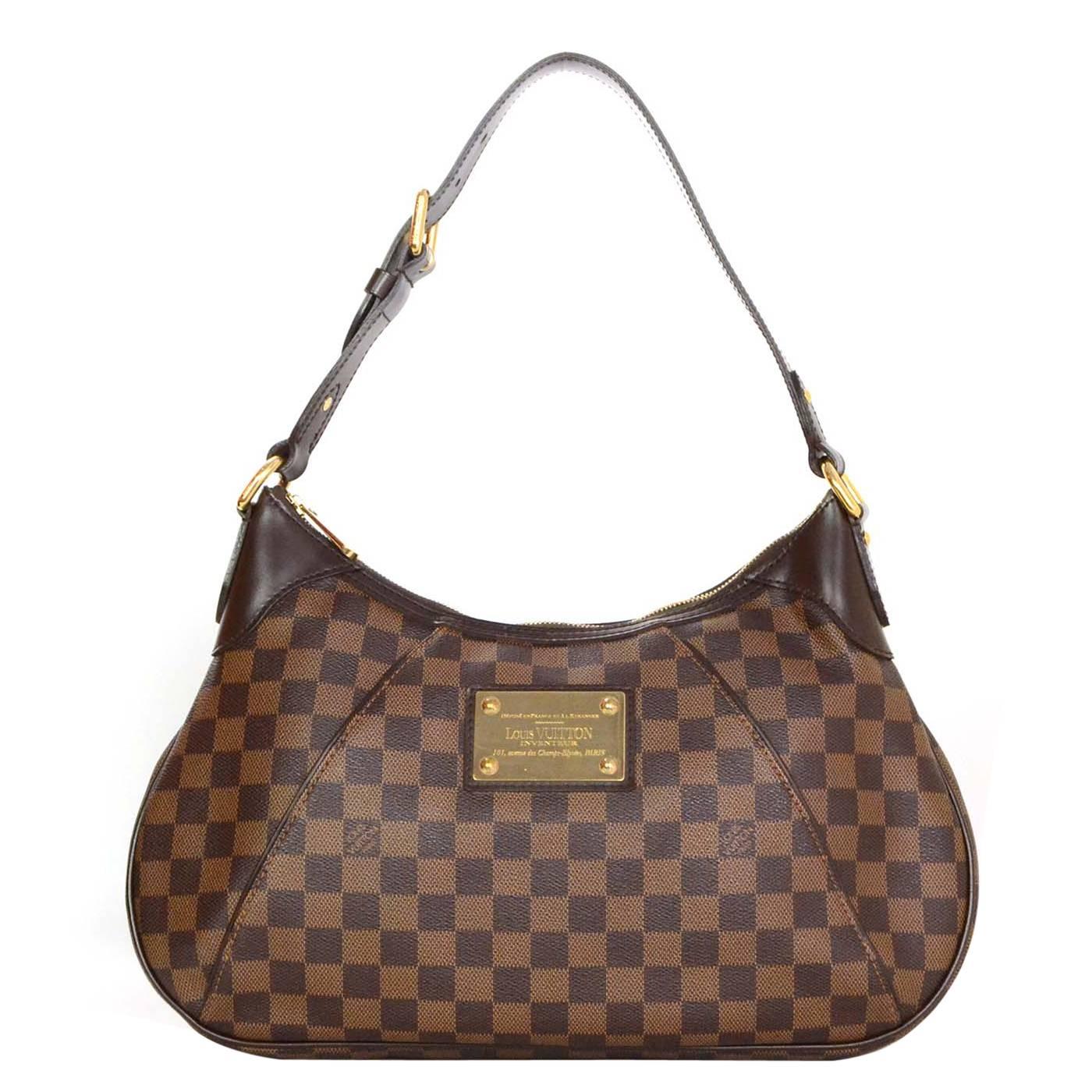 Louis Vuitton Damier Thames GM Shoulder Bag with GHW and Dust Bag