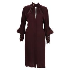 Tom Ford for Gucci 2003 Collection 3x Buckle Grommet Sleeve Dress 40