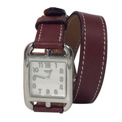 Hermes Brown Leather Small Cape Cod Double Tour Watch