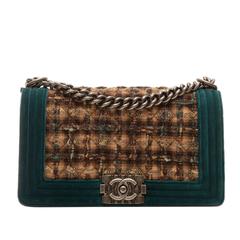 Chanel Tweed Velvet Boy Bag