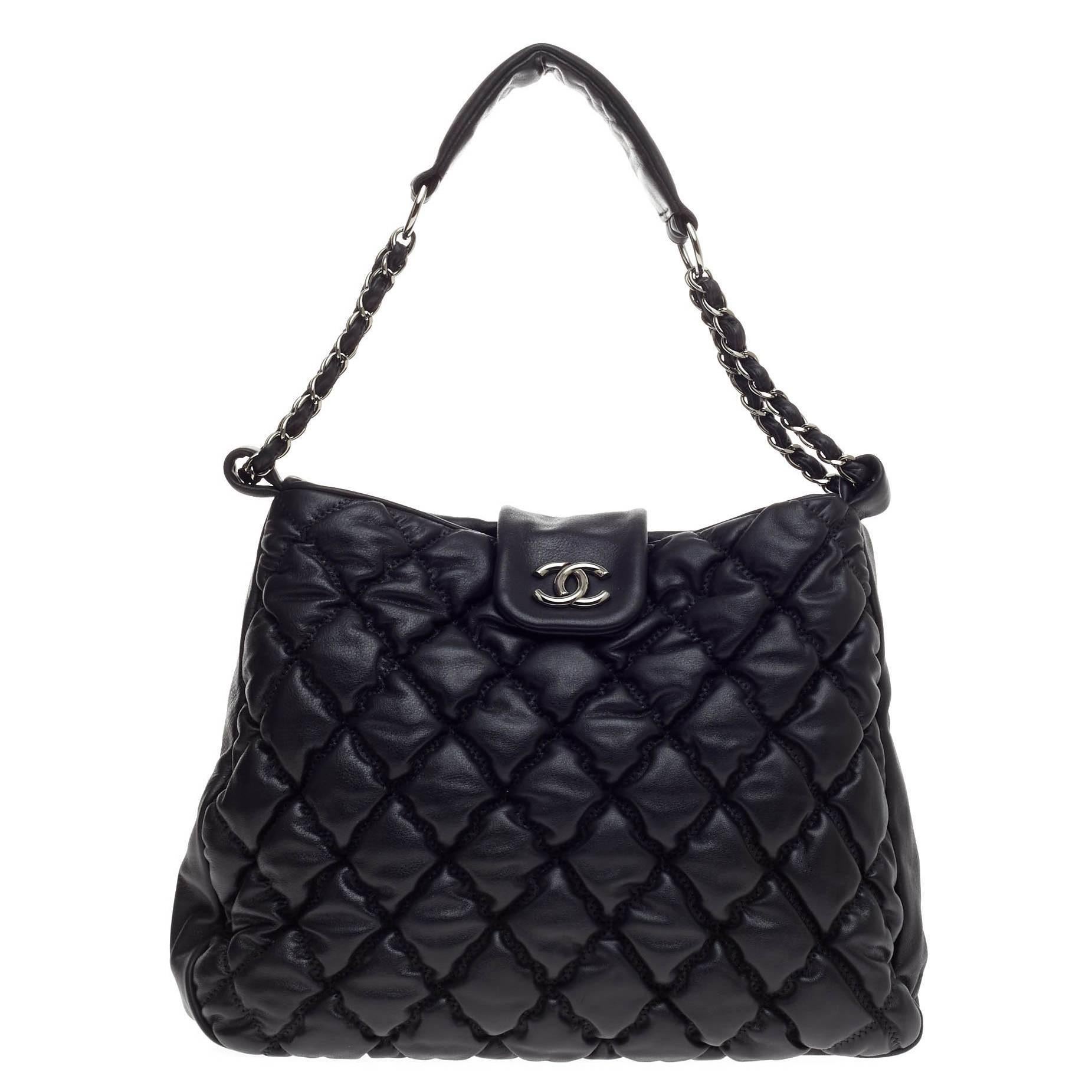 Chanel Bubble Hobo Quilted lambskin Large