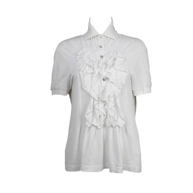 Junya Watanabe Comme des Garcons Ruffle Polo For Sale at 1stDibs