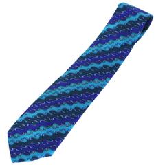 Pucci Blue Swirl Print Tie