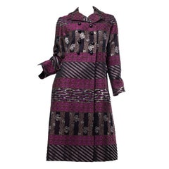 1960s Mr Blackwell Damask Evening Opera Coat