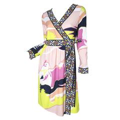Pucci Silk Printed Wrap Dress - sale 1