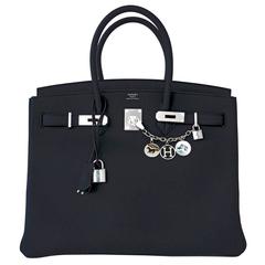 Hermes Black Togo 35cm Birkin Palladium Hardware Bag Superbly Chic 10
