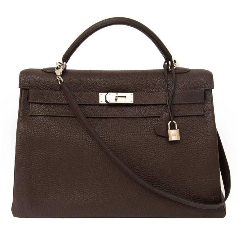 Hermes Kelly 40 Cafe Clemence Taurilllon PHW at 1stDibs | kelly 40 ...