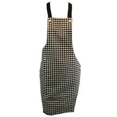 S/S 1994 Gianni Versace Checkered Overalls Wool & Cashmere Mini Dress