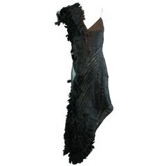 Alexander McQueen S/S 2001 "Voss" Runway Asymmetrical Gown Dress 4