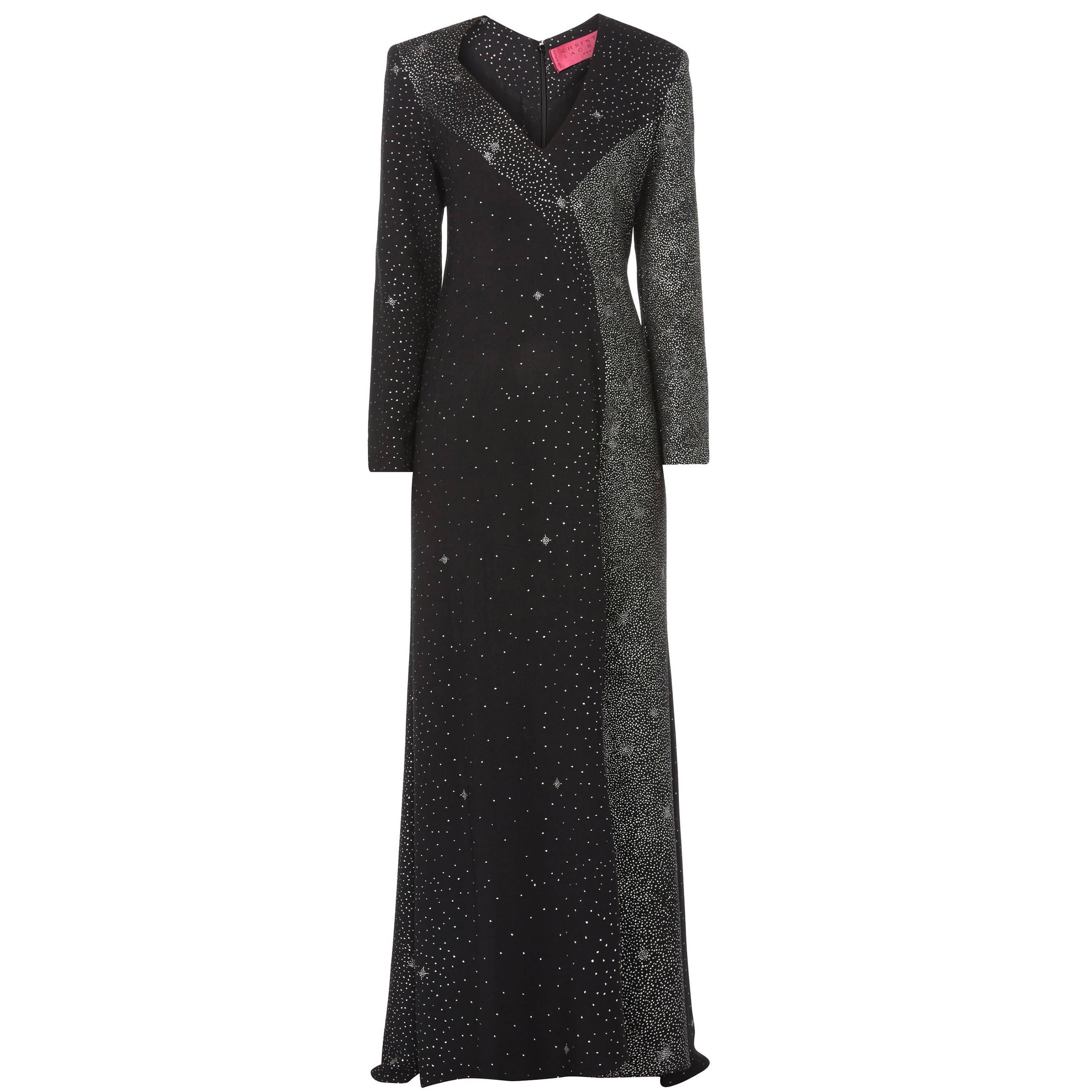 Christian Lacroix black maxi dress, circa  For Sale
