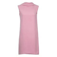Vintage 1960's Norell Pink Silk Scoop Back Mini Dress