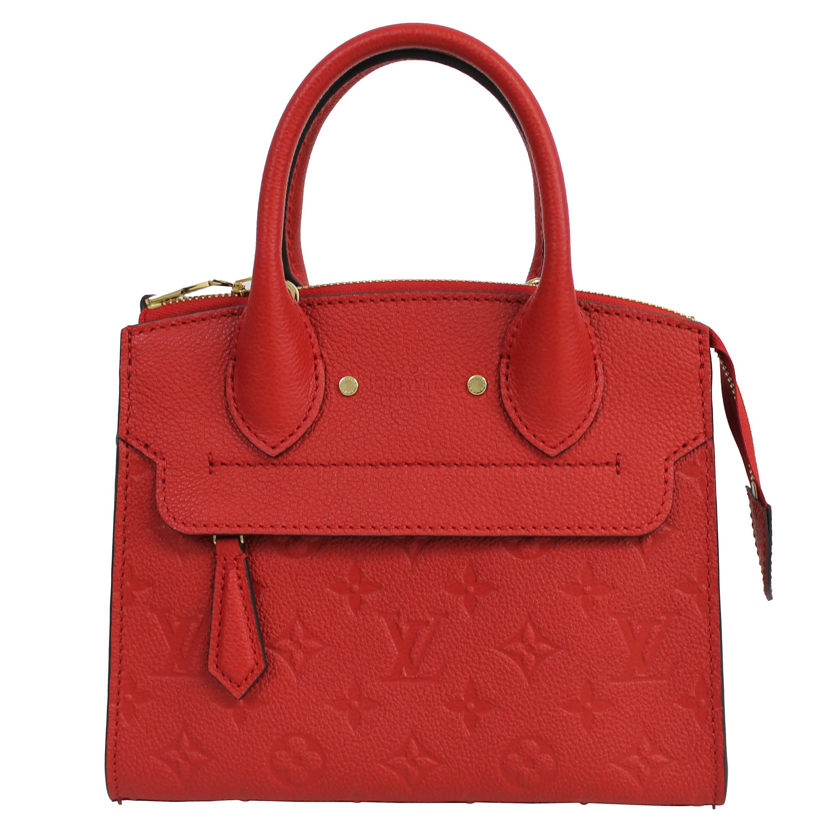 LOUIS VUITTON Pont-neuf Mini Red Cross Body Bag For Sale