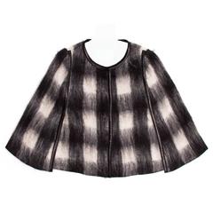 Prada Black & White Mohair Caplet