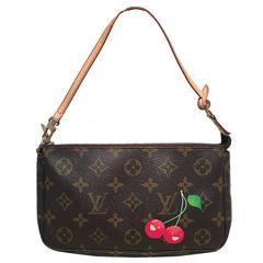 Limited Edition Louis Vuitton Monogram Cerises Pochette with Murkami  Cherries For Sale at 1stDibs