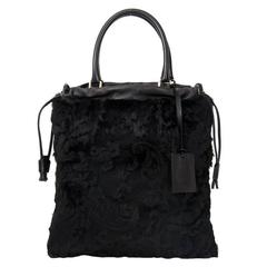 Delvaux Black Leather Asymmetrical Satchel For Sale at 1stdibs