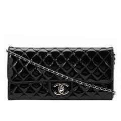 2014 Chanel Black Patent Leather Wallet-on-Chain WOC