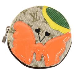 Louis Vuitton Bandouliere Round Coin Purse Reverse Monogram Black/Beige in  Nylon/Canvas with Gold-tone - US