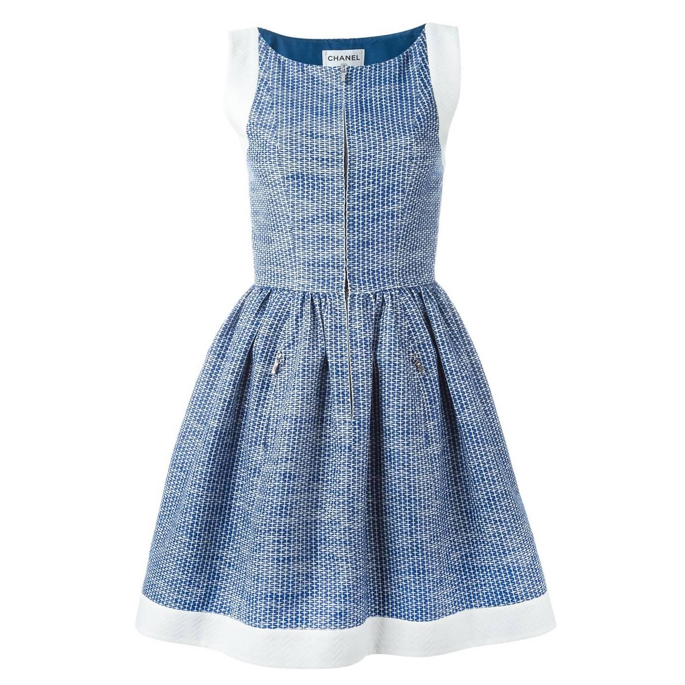 Chanel Pleated A-Line Dress