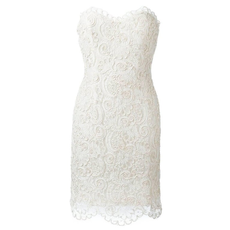 Chanel Strapless Lace Dress at 1stDibs | chanel dressing gown, chanel ...