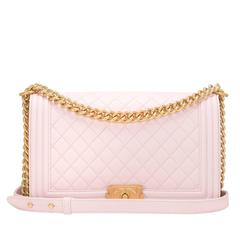 Chanel Pink Quilted Lambskin New Medium Boy Bag