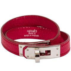 Hermès Kelly Ruby Chevre Double Bracelet 6