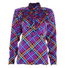 1980s Saint Laurent Rive Gauche Silk Blouse 12