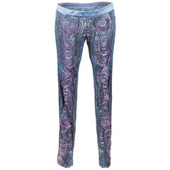 Tom Ford for Gucci Fall 2004 Blue Lace Feather and Crystal Pants