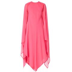 Lanvin Haute couture pink dress, circa 1976