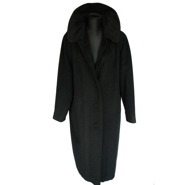 Black Cashmere Coat with Wide Collar by Rich's Specialty Shop Atlanta ...