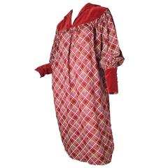 Yves Saint Laurent Rive Gauche Plaid Sack Dress