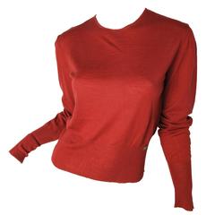 Chanel Rust Fine Wool Sweater - sale