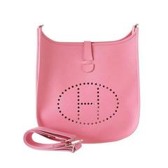 Hermes Sac Evelyne GM Rose Confetti Rose Epsom Palladium