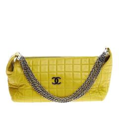 Chanel Multichain Chocolate Bar Shoulder Bag Quilted Leather Small