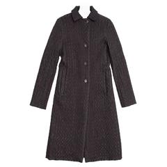 Jil Sander Black Reversible Quilted Coat