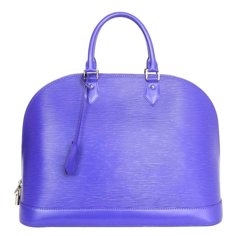Louis Vuitton Figue Purple Epi Leather Alma GM Satchel Bag rt. $3,100 For Sale at 1stdibs