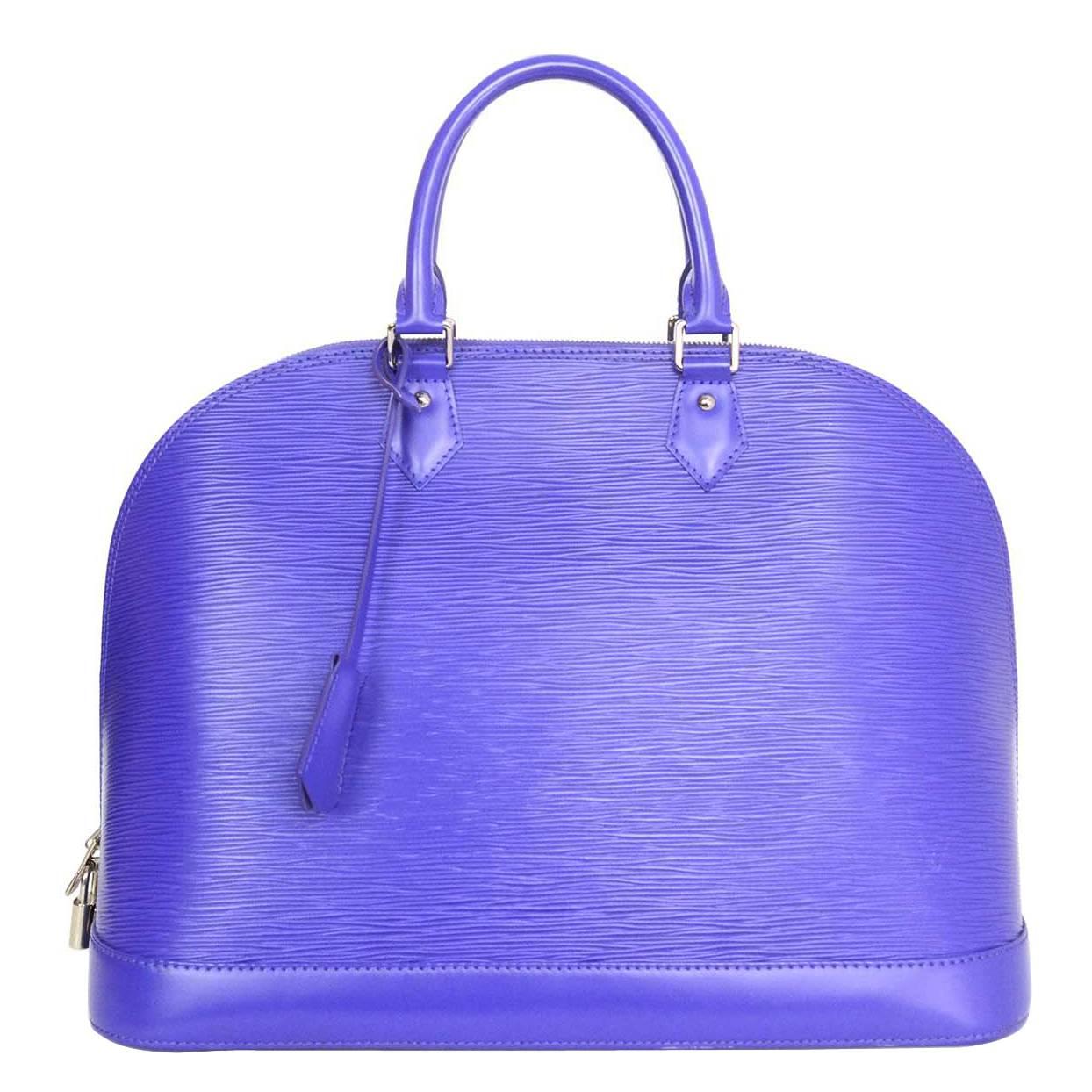 Louis Vuitton Figue Purple Epi Leather Alma GM Satchel Bag rt. $3, 100