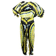 Emilio Pucci Signature Print Paisley Silk Jumpsuit 2