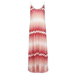 Current Missoni Pink Crochet Knit Maxi Dress