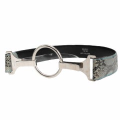 Cintura in pelle di serpente blu Tom Ford for Gucci