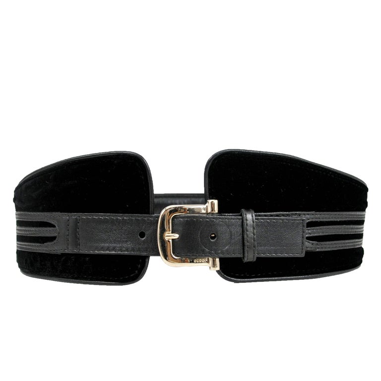 Tom Ford for Gucci Black Velvet and Leather Belt at 1stDibs | tom ford ...
