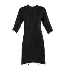 Gianni Versace for Istante Vintage Black Embossed Black Dress