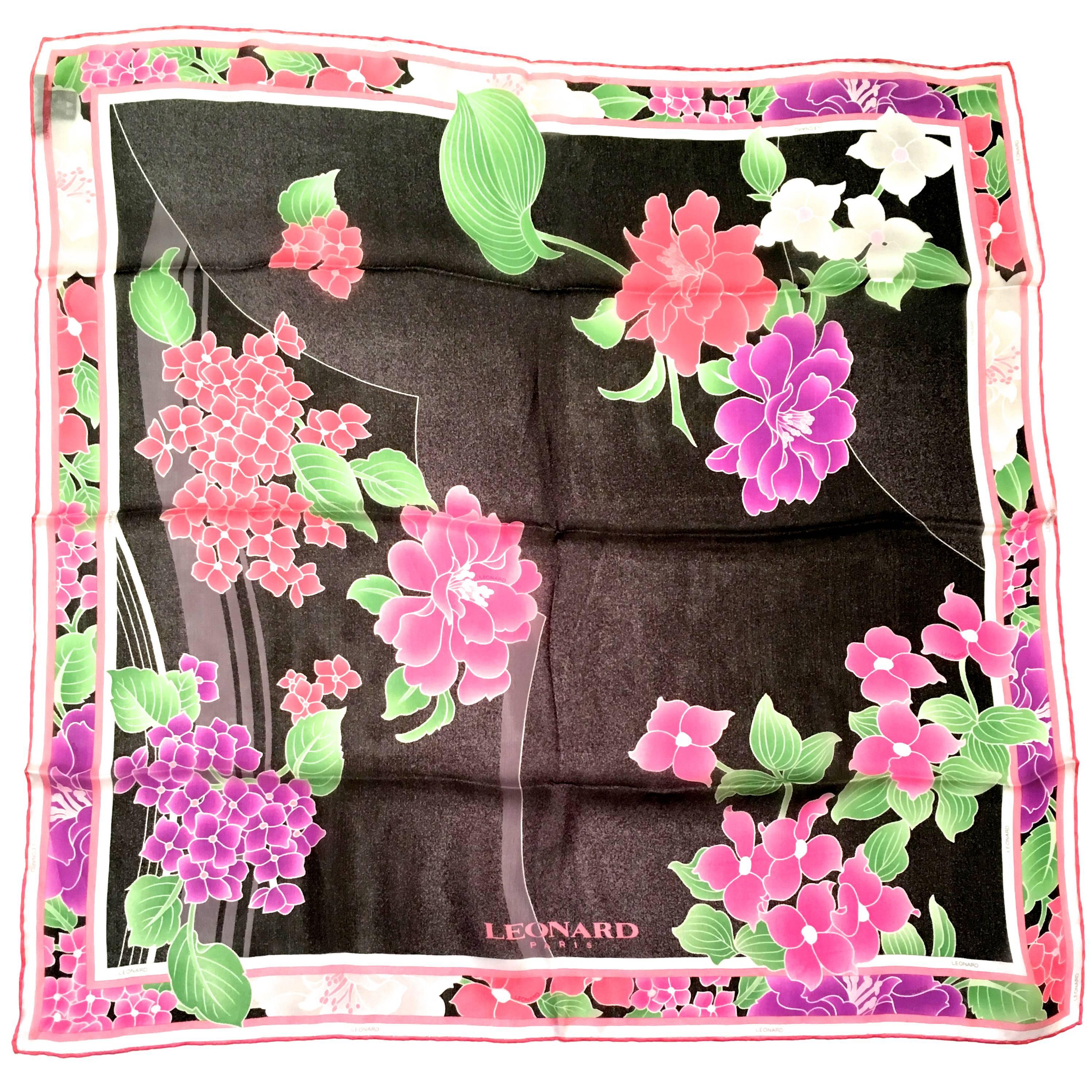 New Leonard Magnificent Floral Scarf For Sale