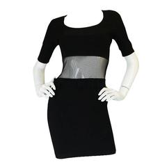 1990s State of Claude Montana Net Inset Mini Dress 8