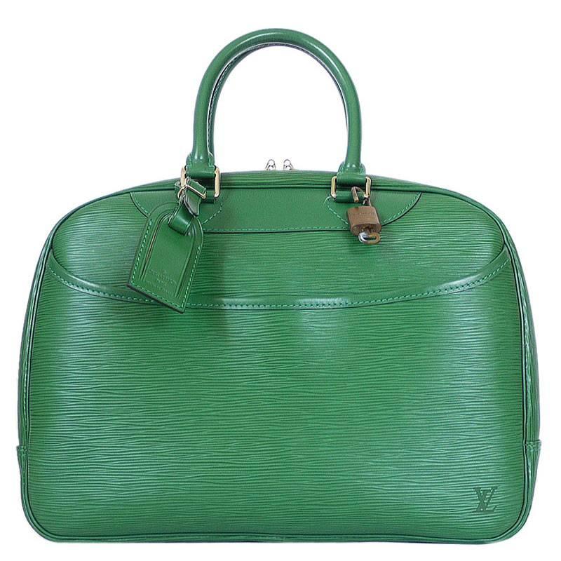 Louis Vuitton Green Epi Deauville Handbag Special Order 